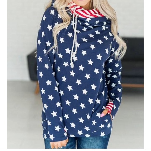 Mindy Mae’s Market Tops - NWT 💥 Mindy Mae’s Stars and Stripes Doublehood